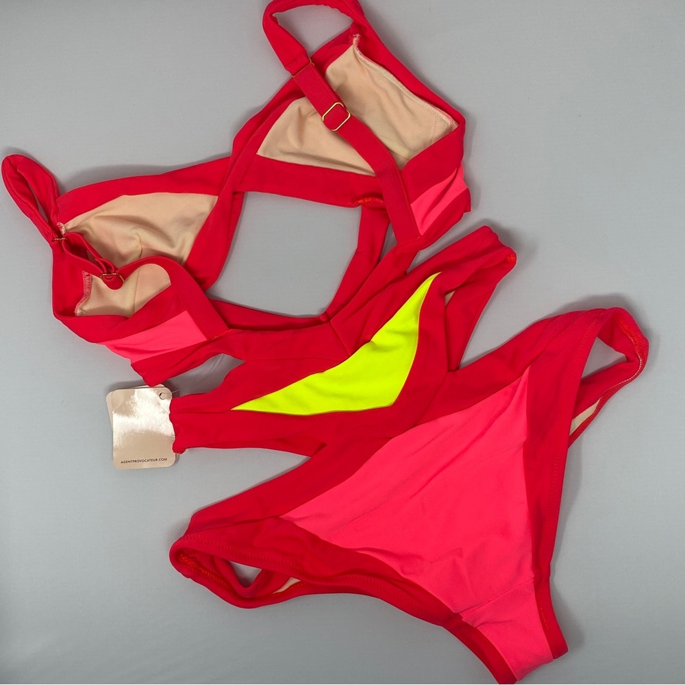 Agent Provocateur Mazzy Red Pink Swimsuit NWT *SALE* - Picture 7 of 12
